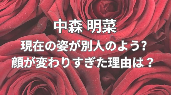 【2024】中森明菜の現在の姿が別人！整形と病気が原因？